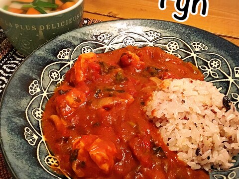 トマト缶とコチュジャンで♪本格チキンカレー風